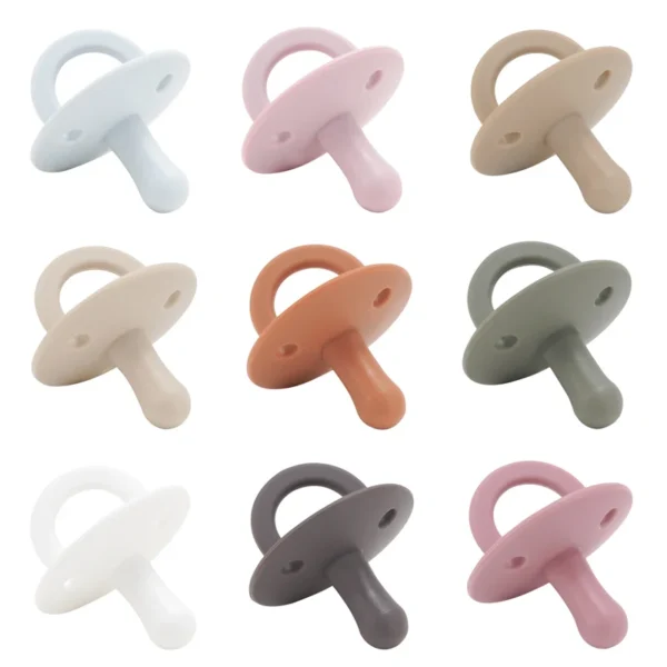 20 Colors Baby Shower Gifts BPA Free Silicone Pacifier For Babies Infant Nipple Newborn Dummy Soother Teat Attachment