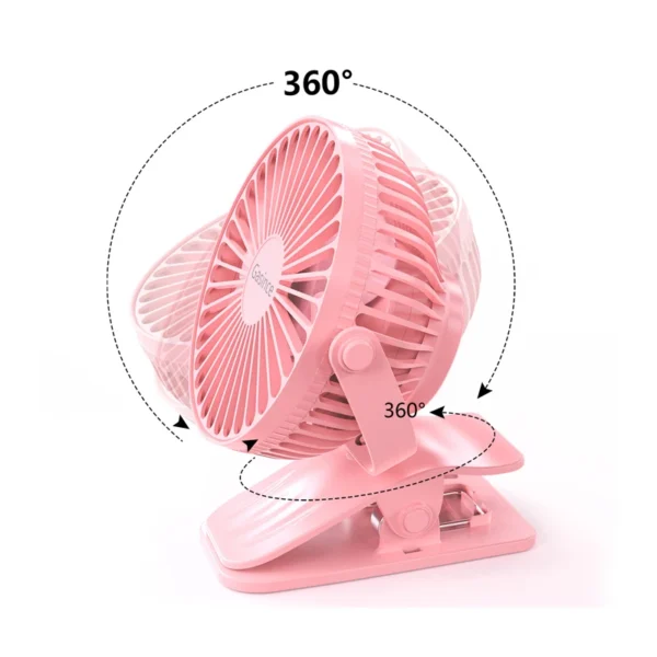 Baby Cart Stroller Fans Portable Outdoor Fan Clip Summer Kids Rechargeable Handheld Electric Fan for Home 3 Speeds - Image 4