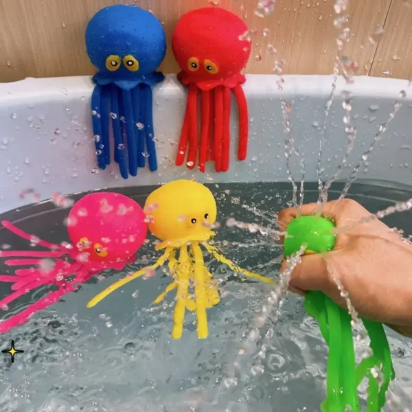 Baby Bath Toys Sponge Water Absorbing Octopus Squeezing Stress Relief Toys Summer Swimming Play Water Bath Toy for Children - Image 2