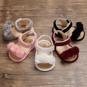 Summer Sandals 0-1 Year Old Toddler Shoes Breathable Princess Shoes Flower Soft Soled Baby Shoes