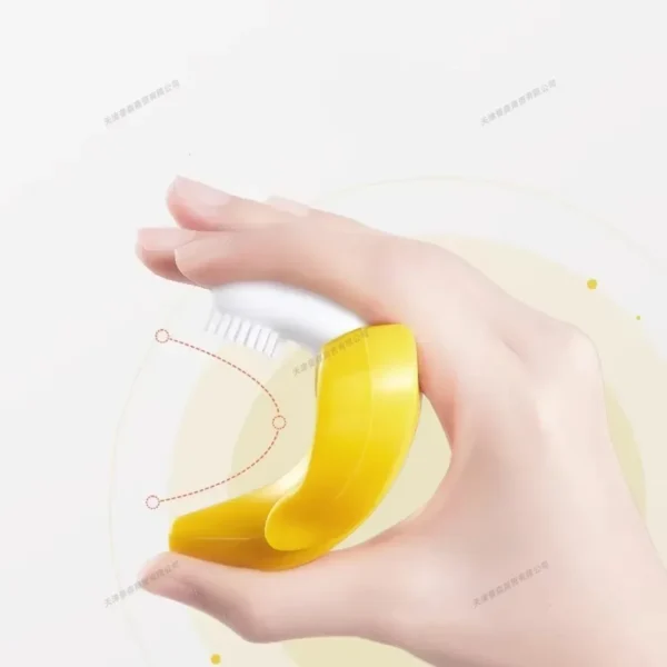 Banana Shape Baby Teether BPA Free Silicone Teething Toothbrush for Toddlers Chewable Dental Care Training Toothbrush for Infant - Image 3