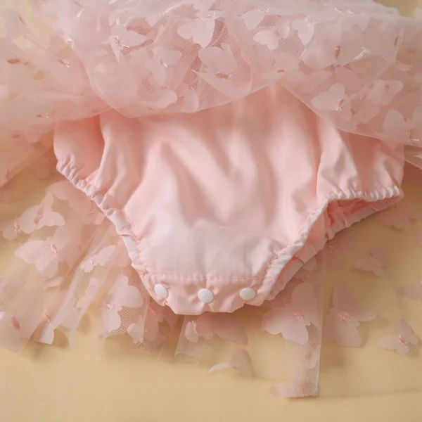 Citgeett Summer Infant Baby Girls Bodysuit Sleeveless Tulle Patchwork A-line Dress Party Clothes - Image 6