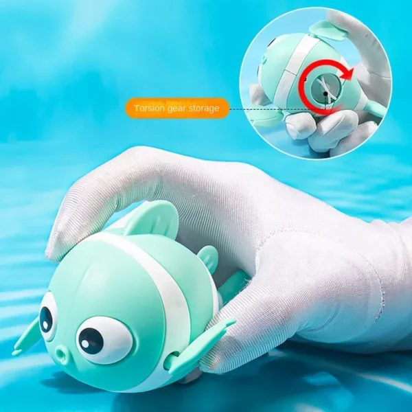 Bath Toys Cute Swimming Clown Fish Bath Toy for Toddlers Floating Wind Up Toys for Boy Girl New Born Baby Bathtub Toddler Toys - Image 3