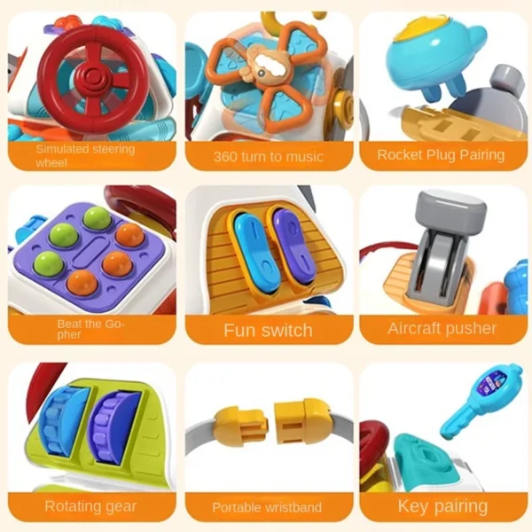 10 in 1 Baby Busy Board Infant Carseat Plane Travel Toy Educational Learning Fidget Toys for Toddlers 1-3Y Old Boys Girls Gift - Image 5