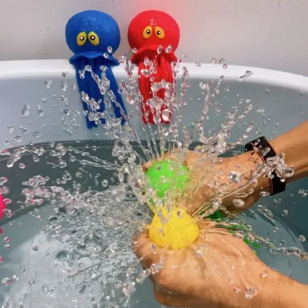 Baby Bath Toys Sponge Water Absorbing Octopus Squeezing Stress Relief Toys Summer Swimming Play Water Bath Toy for Children - Image 4
