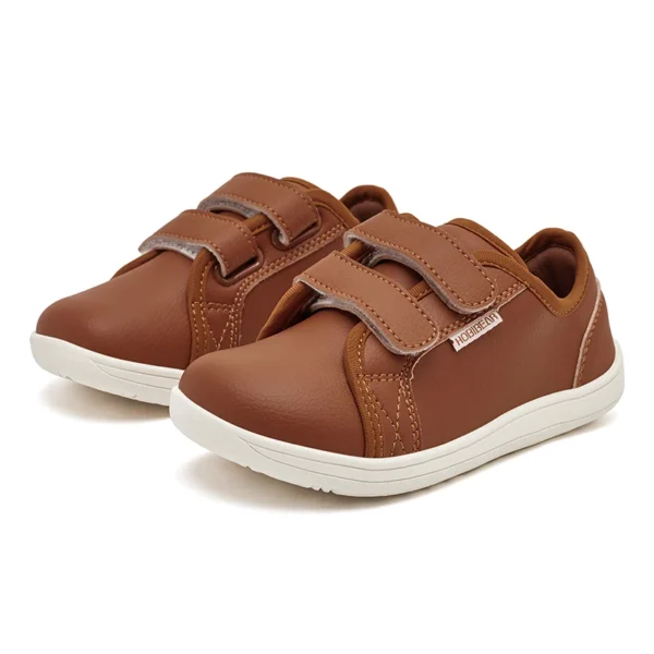 HOBIBEAR Boys Girls Barefoot Shoes Kids Wide Toe Minimalist Sneakers Lightweight Hook Loop Artificial Leather Shoes - Image 2