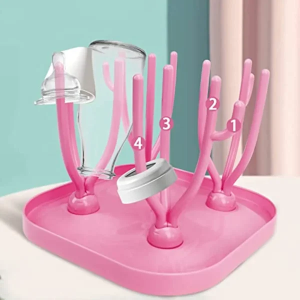 16 Branches Baby Bottle Drying Rack Bottle Dryer Holder Storage for Reusable Baggies Drying Rackbottle Cleaning Machine BPA FREE - Image 2