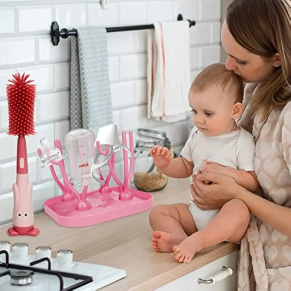 16 Branches Baby Bottle Drying Rack Bottle Dryer Holder Storage for Reusable Baggies Drying Rackbottle Cleaning Machine BPA FREE - Image 6