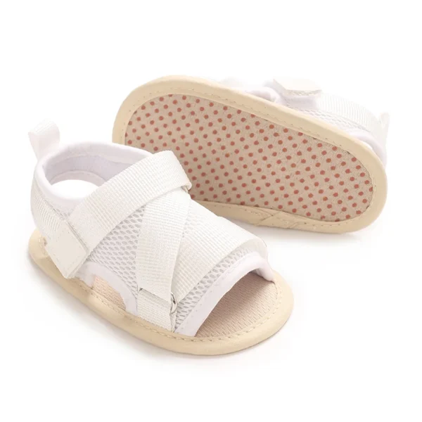 Fashionable 0-18M Baby Cute Open toed Pre school Summer Sandals Casual Soft Cloth Bottom Non slip Single Shoes for Women - Image 3