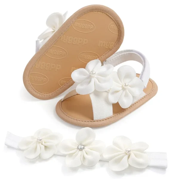 0-18M Toddler Baby Girls Summer Sandals Cute 3D Flower Decors Non-Slip Flat Sole Shoes Infants Newborn First Walker Shoes - Image 7
