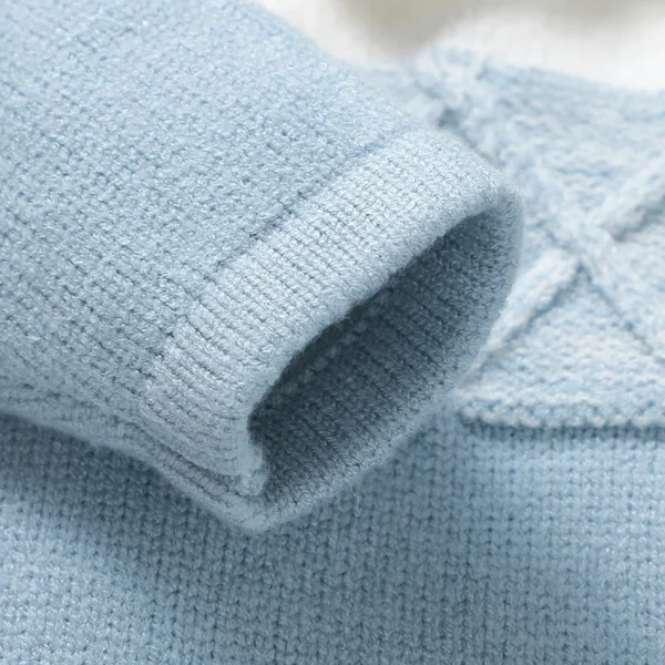 Newborn Baby Romper Knitted Infant Children Clothes Fashion Striped 0-9M Overalls Boy Girl Jumpsuit Long Sleeve Autumn Foot Wrap - Image 5