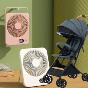 Baby Stroller Fan Portable Hand Rechargeable Mini Personal Fans Ventilator Silent Table Outdoor Cooler Fan Stroller Accessories