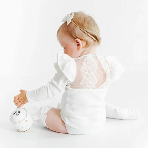 INS Baby Girl Cotton Lace Backless Romper Dress Body Suit Todder Girls Clothes Newborn Bodysuit Dance Costume Infant Clothing - Image 3