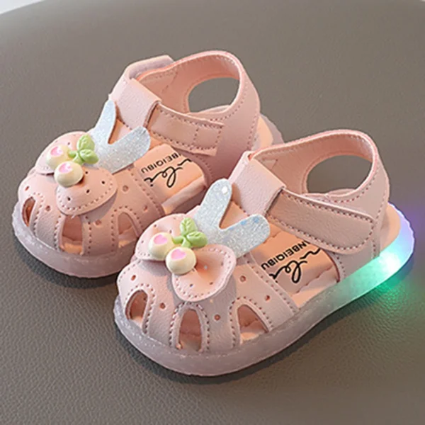 Boys Beach Shoes Children Shoes Flat Comfortable Soft Sandals Soft Sole Toddler Shoes Baotou Princess Baby Girl Pearl Sandals