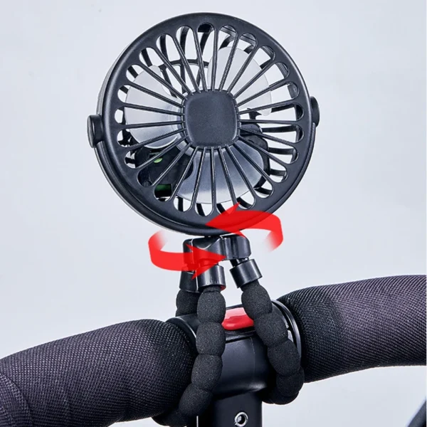Fan for Cart Stroller Fans Portable Outdoor Fan Clip On for Baby 600mAh USB Rechargeable Handheld Electric Fan for Home 3 Speeds - Image 3