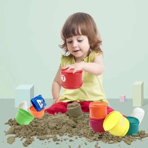 Baby Stacking Cup Toys Baby Early Educational Toy Nesting Cup Toy Baby Bath Toy Best Montessori Toy Gift for 6 Month+ Boys&Girls - Image 5
