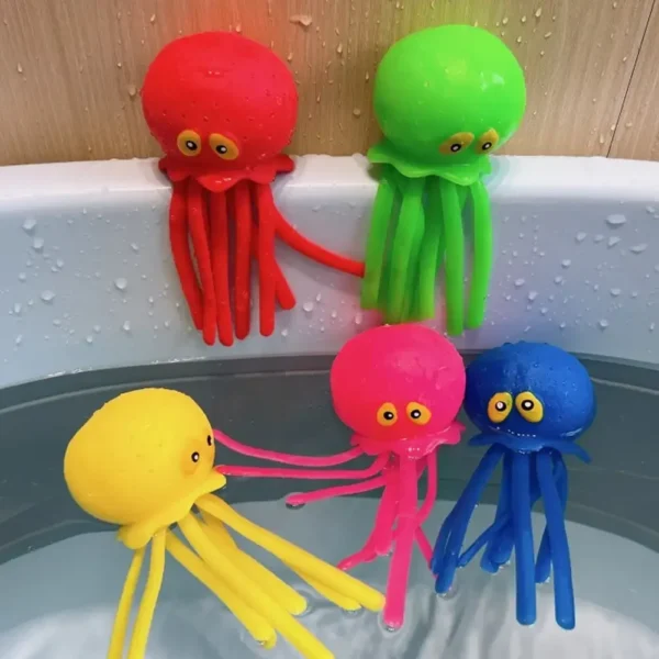 Baby Bath Toys Sponge Water Absorbing Octopus Squeezing Stress Relief Toys Summer Swimming Play Water Bath Toy for Children - Image 3