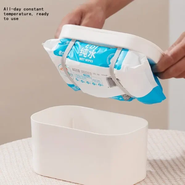 Baby Wipe Warmer Portable Large Capacity Wipes Dispenser USB Wipe Warmer Adjustable Wipe Heater Constant Temperature Diaper Wipe - Image 7