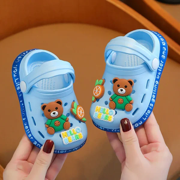 Children Summer Beach Clogs with Cartoon Holes Baby Casual Shoes Soft Soled Anti Slip Breathable Indoor Slippers for Active Kids - Image 2