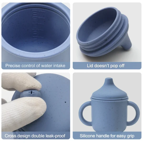 New Design Baby Learning Drinking Kids Silicone Training Cup With Handles Water Bottle Feeding Drinking Cup Baby Stuff - Image 2