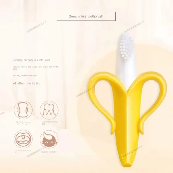 Banana Shape Baby Teether BPA Free Silicone Teething Toothbrush for Toddlers Chewable Dental Care Training Toothbrush for Infant - Image 5