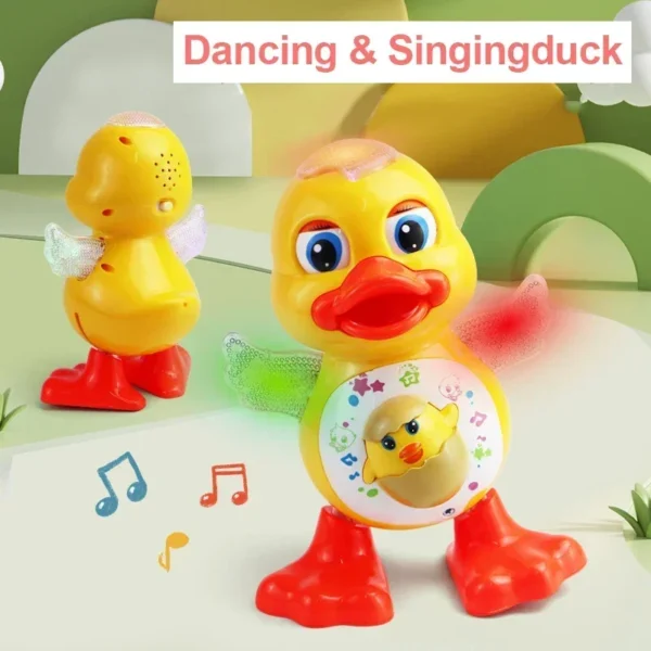 Electric Dancing Duck Funny Blink Eyes Flashing Light Shake The Body Cute Musical Cartoon Animal Educational Toy Children Gift - Image 2
