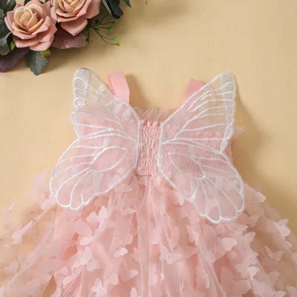 Citgeett Summer Infant Baby Girls Bodysuit Sleeveless Tulle Patchwork A-line Dress Party Clothes - Image 4
